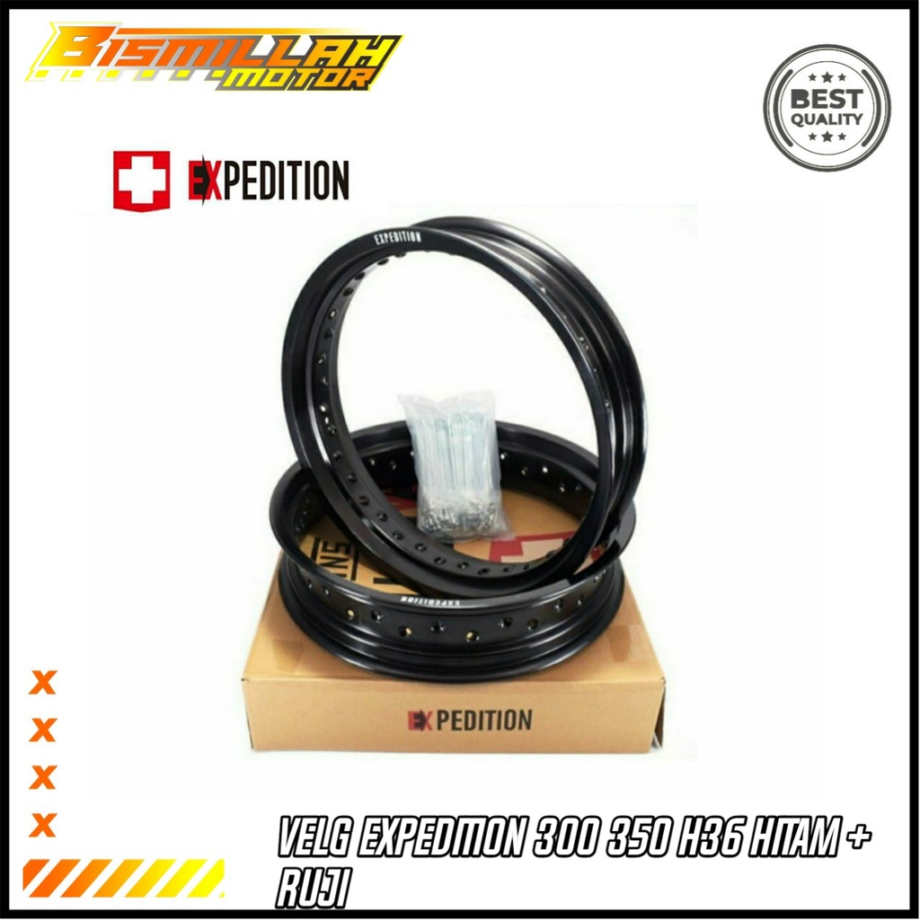 VELG PELEG VELEK SUPERMOTO EXPEDITION 300 350 SET DEPAN BELAKANG SUPERMOTO CRF KLX WR EXPEDITION 300