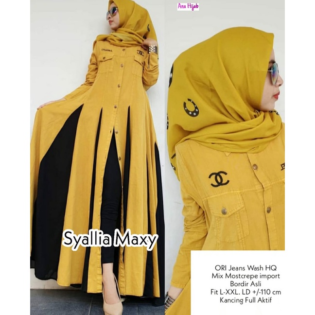 GAMIS JEANS SYALLIA MAXY ANA HIJAB