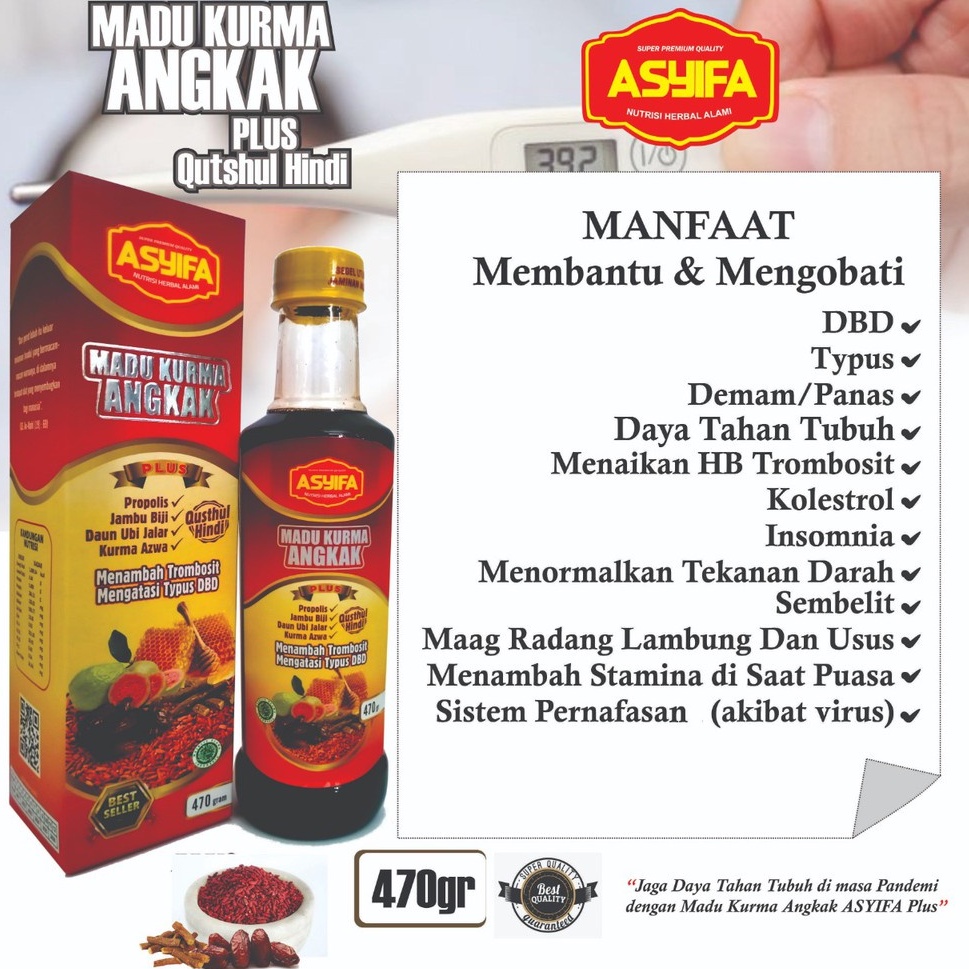 Madu Kurma Angkak ASYIFA Plus Qusthul Hindi