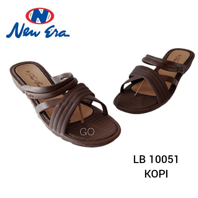 gof NEW ERA LB 10051 Sandal Wanita Tali Silang Slop Wanita Karet Sendal Wanita Kekinian Slip Sandal Strap Silang Sweet