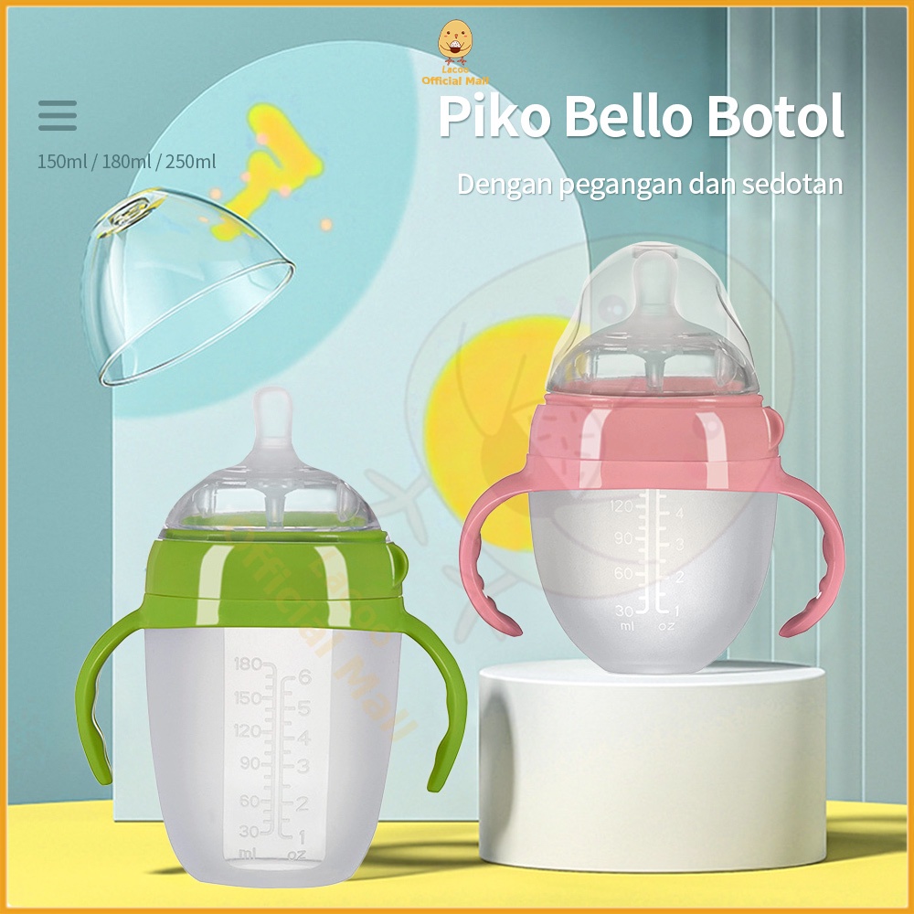 Lacoo PIKO Bello botol susu bayi silikon lembut Baby bottle anti kolik