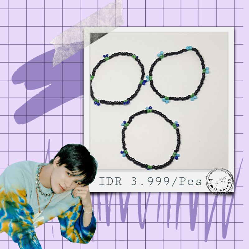 Jeno NCT Inspired Bracelet | Custom Gelang KPOP | Gelang Cherry | Gelang Inspired by Jeno NCT