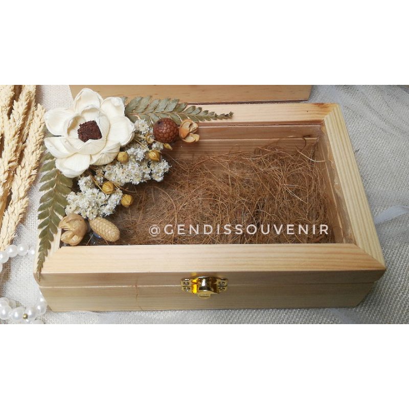 Ready stock kotak uang mahar rustic - kotak uang kayu seserahan rustic - box cincin - box seserahan