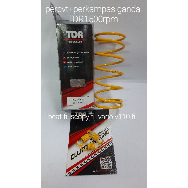PAKETAN PER CVT TDR 1500+PERKAMPAS TDR 1500RPM SCOOPY FI  BEAT FI/ESP  VARIO 11O FI