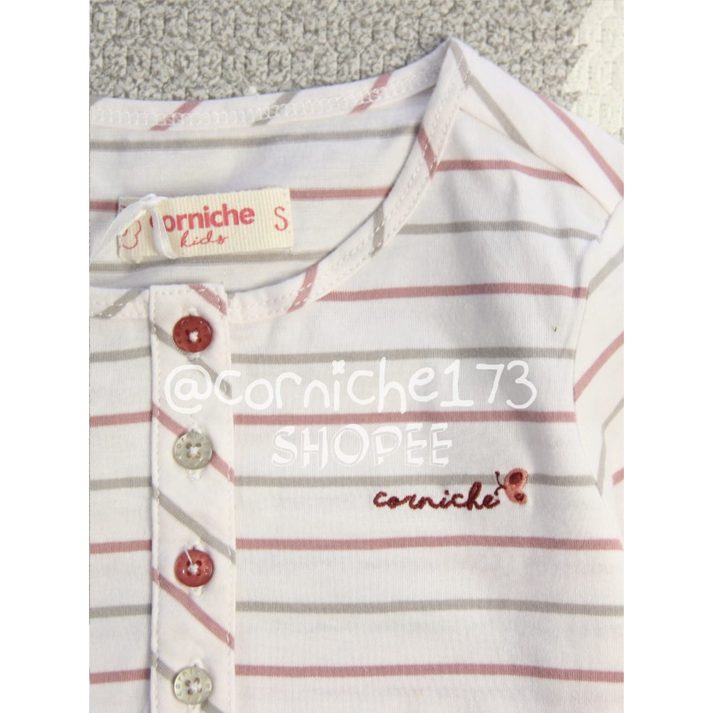 Corniche Kids Carla Stripe Tee Kids Offwhite - TP K23003