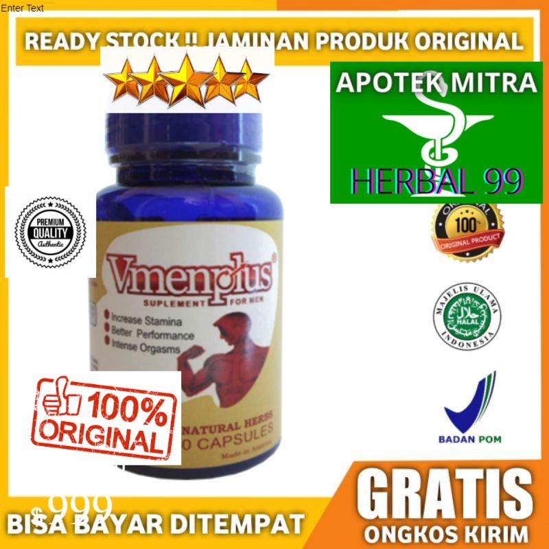 100% ASLI (COD) OBAT HERBAL KUAT PRIA ORIGINAL VMENPLUS AMPUH MEMBANGKITKAN STAMINA PRIA TAHAN LAMA