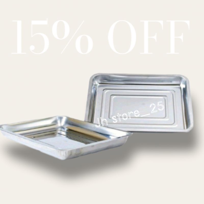 Nampan Stenlis Serbaguna Baking pan/Baking tray/Baki sayur/Baki Makanan Berbagai ukuran