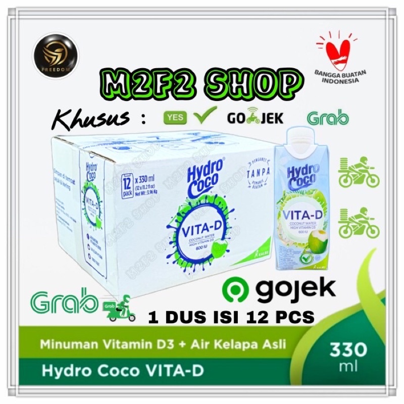 

Minuman Air Kelapa Hydro Coco VITA-D - 330 ml Kemasan Karton (Khusus Bluebird/Gojek/Grab)