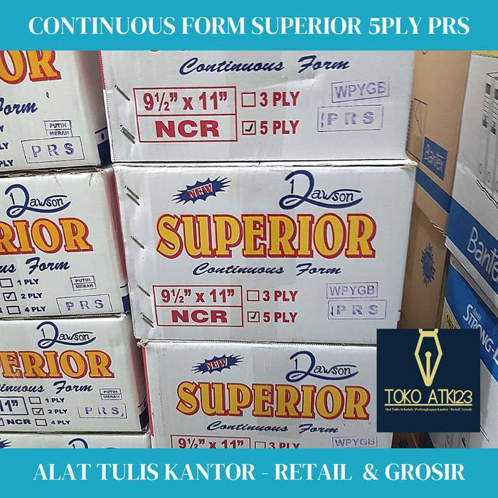 

Continuous Form Superior Uk. 9,5" X 11":2 Rangkap 5 (5 Ply) Prs