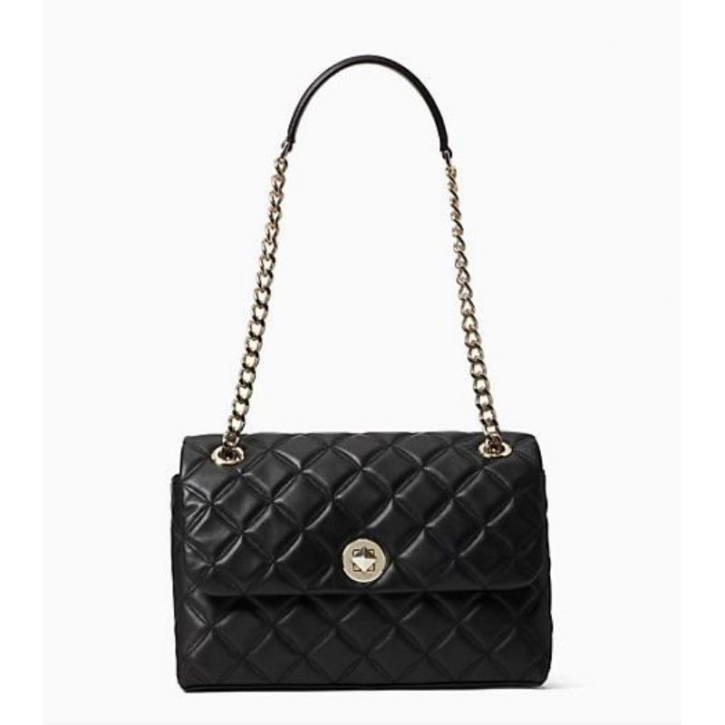 Tas Wanita KS Natalia Medium Flap Shoulder Black