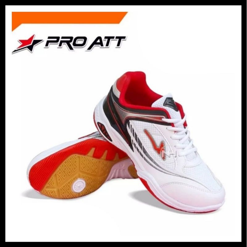 SEPATU PRO ATT BSD 640 Sepatu Badminton Pria PutihMerah Size 4043