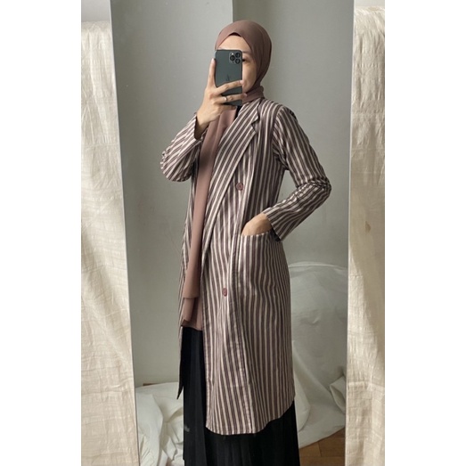 Cuci gudang stripes blazer