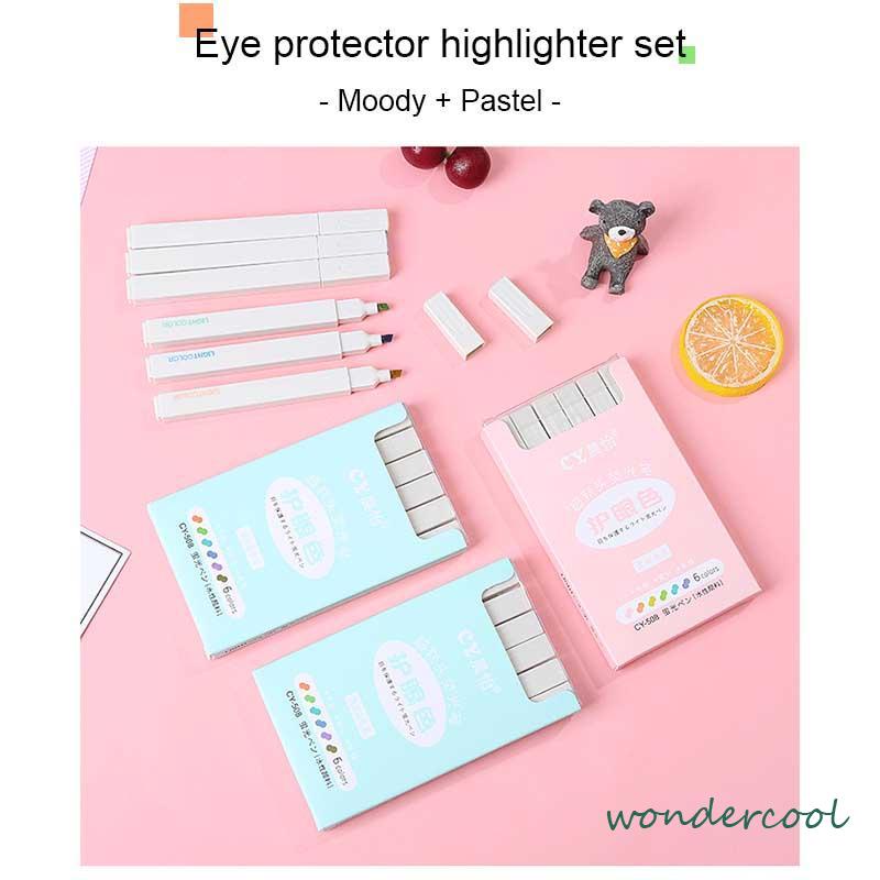 COD multicolor pena stabilo siswa 6PCS/set Stabilo / highlighter pastel 6 colors warna-Won