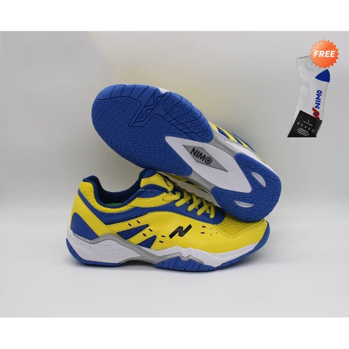 NIMO Sepatu Badminton Court King 03 Yellow Blue size 39-44 murah - 41