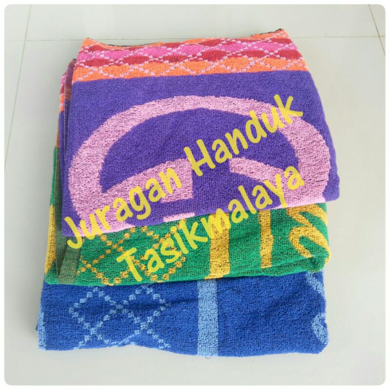 Haduk Dewasa Gucci Terry Bay Rainbow,  Handuk Mandi Guci Ukuran Jumbo Murah Tebal Lembut 70 x 130 cm