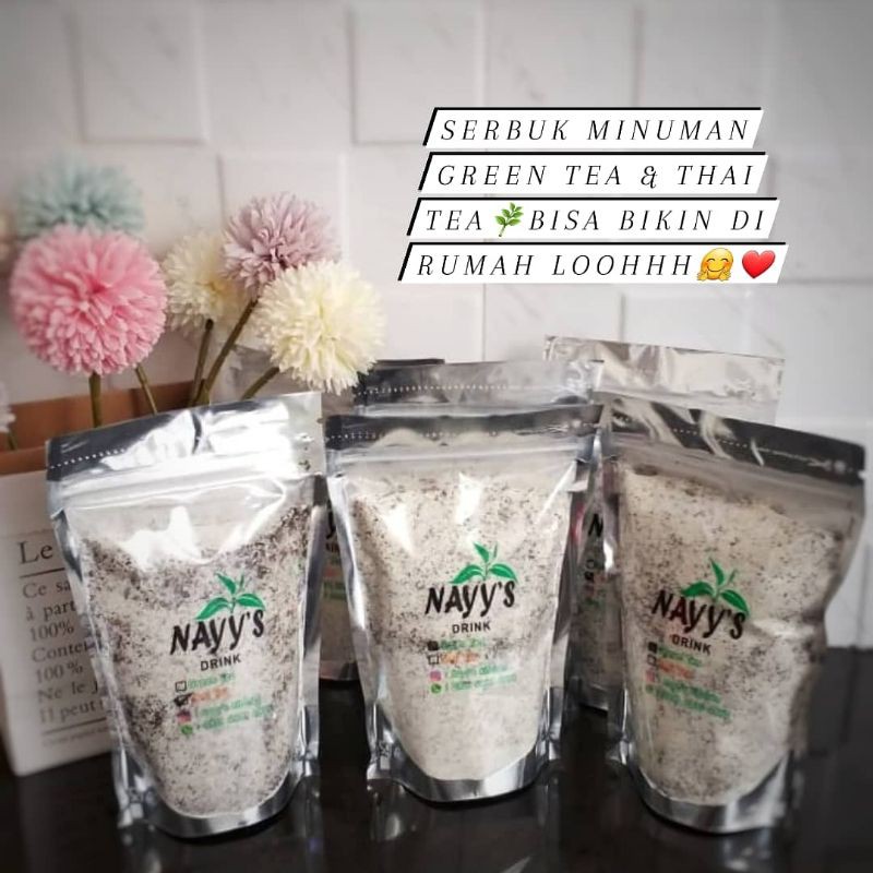 

Serbuk minuman nayy's drinks rasa green tea & thai tea