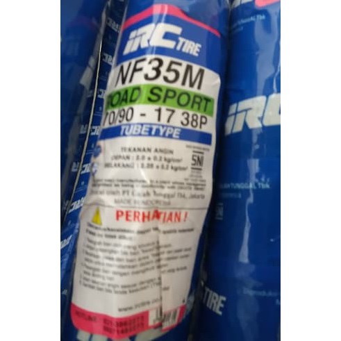 BAN LUAR IRC 70/90-17 NF35 TUBETYPE