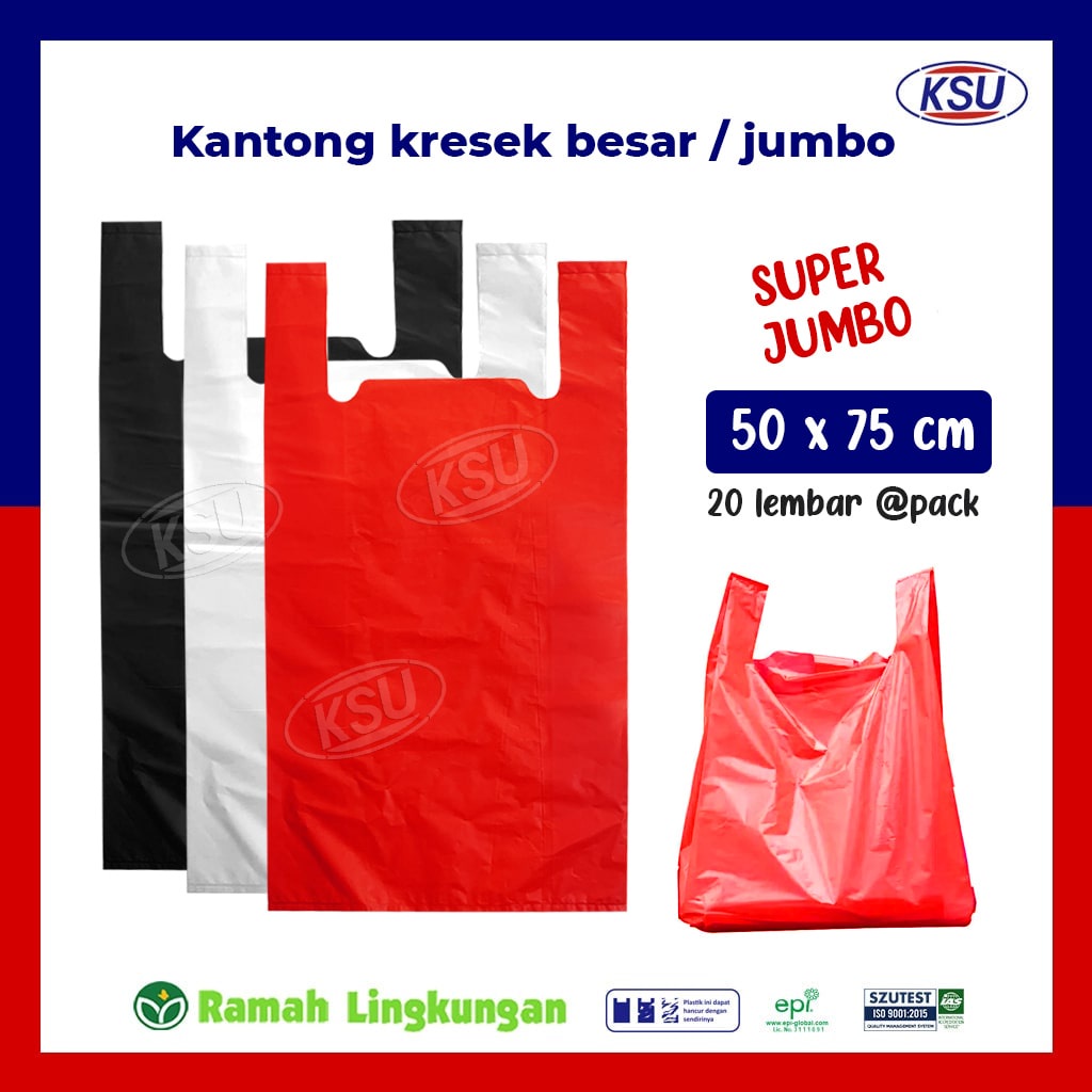 Kresek Super Jumbo 50cm / Kantong Plastik HDBesar / Laundry Bag/kantong plastik besar