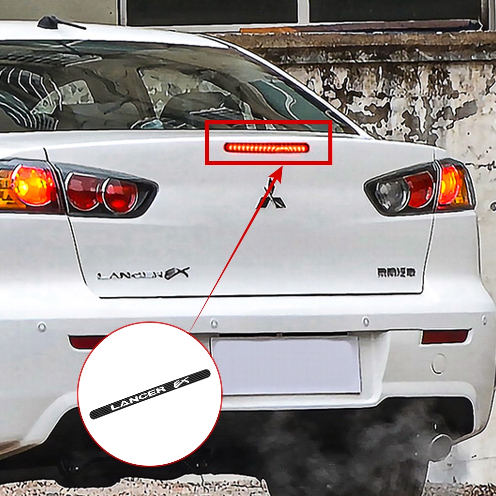 Stiker Lampu Rem Mobil Serat Karbon Untuk Mitsubishi Lancer Ex9 10 Diposisikan Tinggi Belakang Berhenti Lampu Rem Stiker Aksesoris