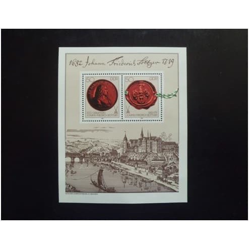 

GERMANY DDR - JOHANN FREDRICH BOTTGER 1982 - MS .