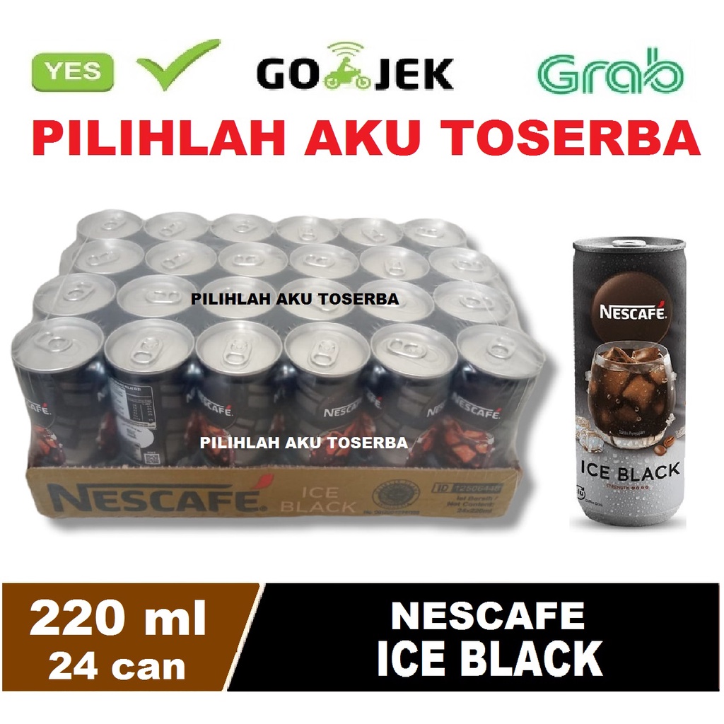 Kopi Nescafe Kaleng ICE BLACK Can 220 ml - ( HARGA 1 DUS ISI 24 )