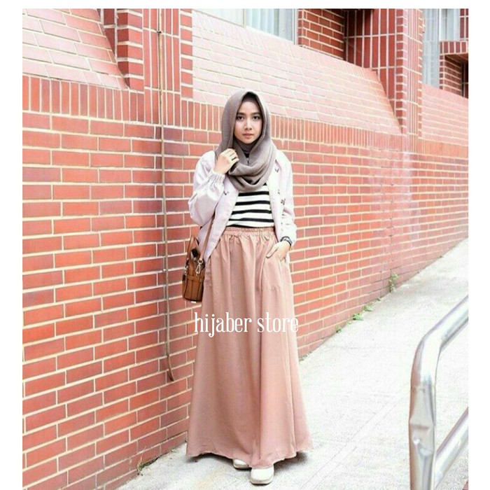 Dua Sisi Emas Beludru Mesh Rok Wanita Panjang Musim Gugur