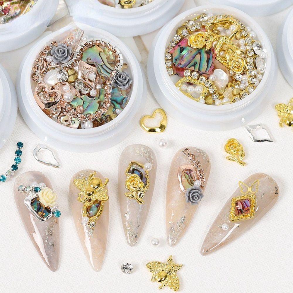 Agustina Nail Art Flakes Gadis Kerang Laut Hiasan Kuku Salon Kuku DIY Bahan Kuku Nail Art Fragments