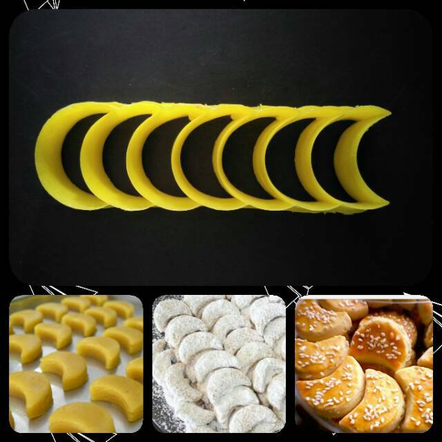 Cetakan Kue Kering Bulan sabit Plastik