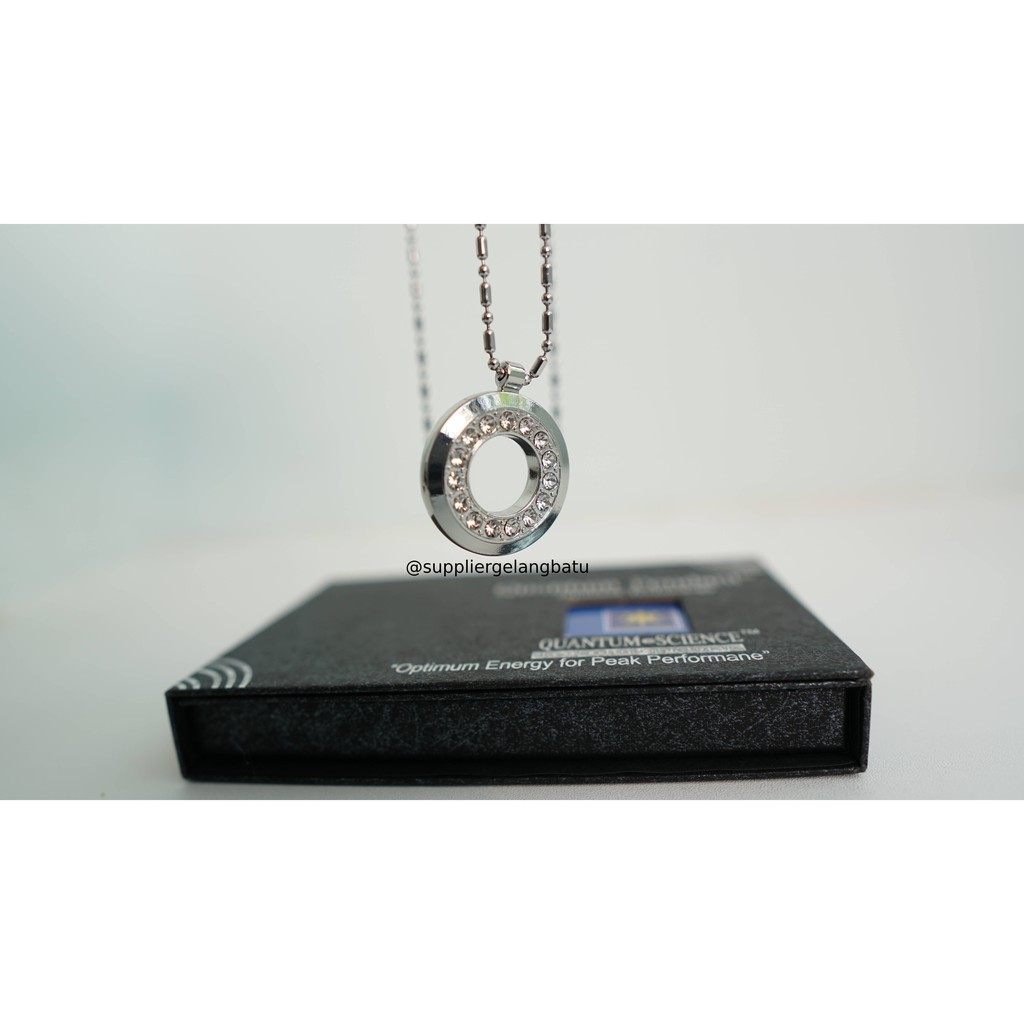 Kalung Liontin Pendant Aura Life Secret Quantum scalar swarovski card