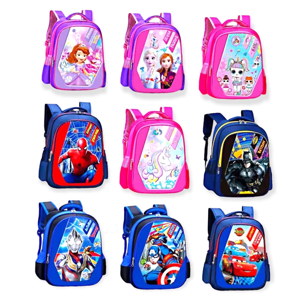 SMARTGIRL CUCI GUDANG NEW TAS RANSEL ANAK SEKOLAH CEWEK COWOK IMPORT UNTUK TK 00230-00213/00270-00274