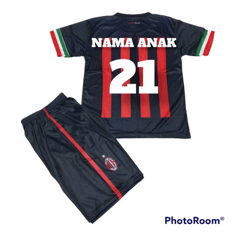 SETELAN BAJU BOLA ANAK LAKI LAKI/GRATIS SABLON NAMA DAN NOMER PUNGGUNG/JERSEY 2022-2023