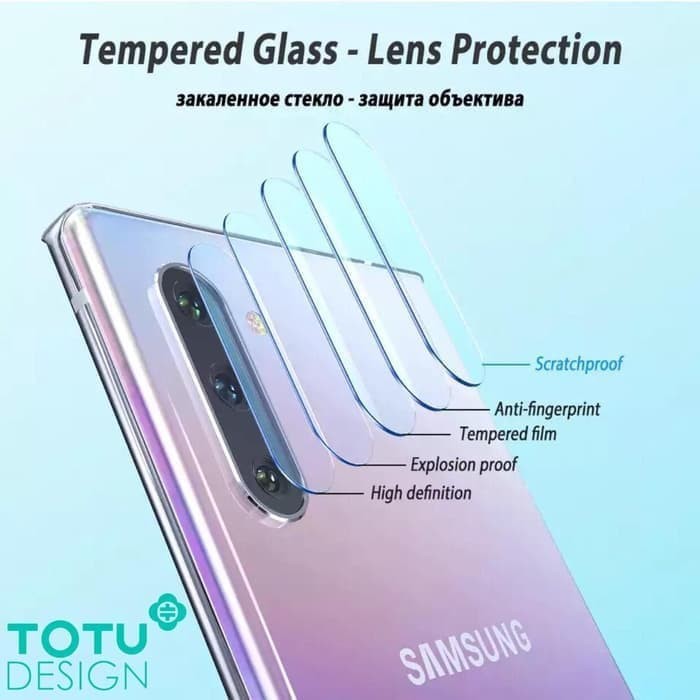 Totu Design Tempered Glass Camera samsung Note 10 Screen guard kamera