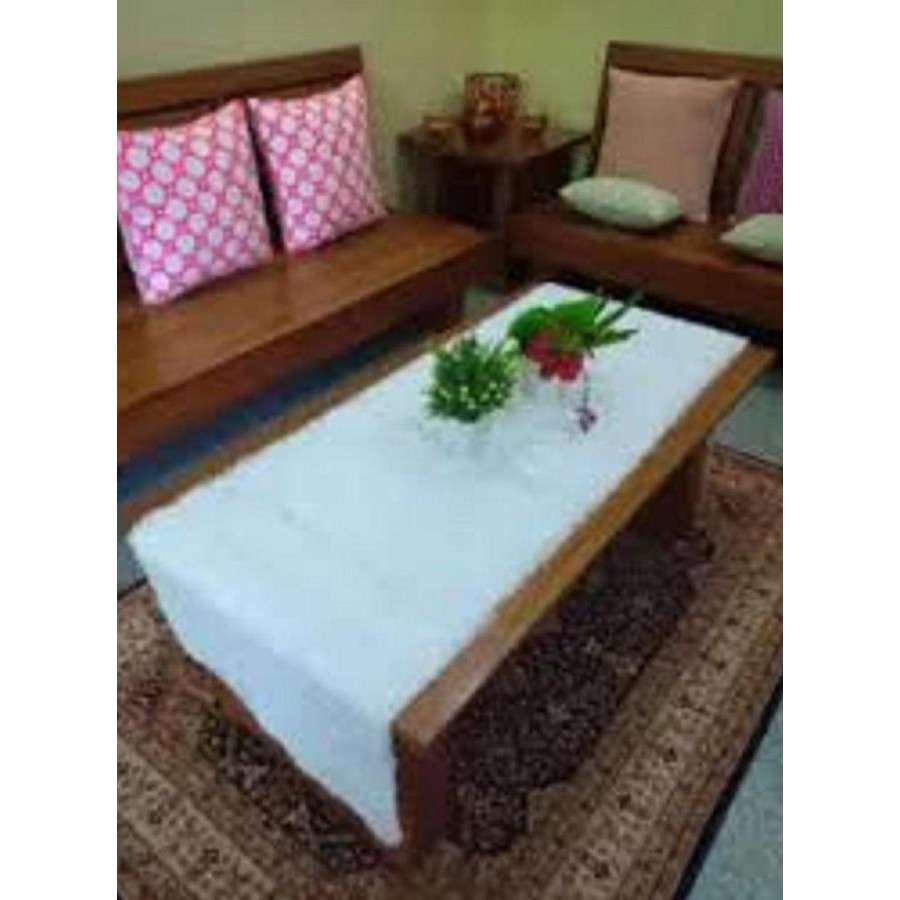Limited Stock Taplak Meja Bulu Rasfur - Putih *
