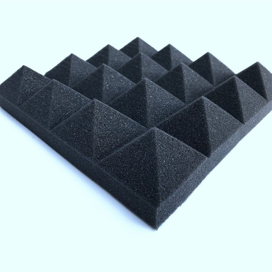 JROD 12PCS Busa Peredam Suara Studio Soundproof Foam 25x25x5CM