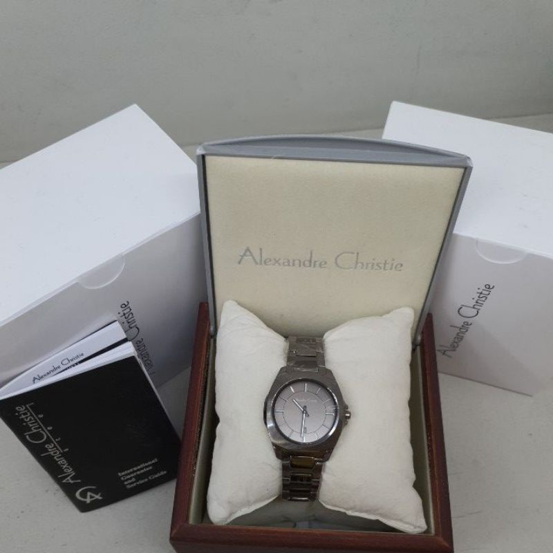 Jam Tangan Wanita alexandre Christie AC8611LD AC 8611 LD AC8611 LD AC 8611LD Grey Stainless