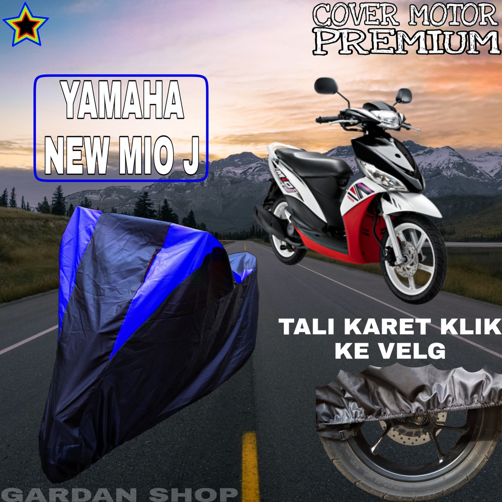 Sarung Motor YAMAHA NEW MIO J Hitam BIRU Body Cover Yamaha PREMIUM