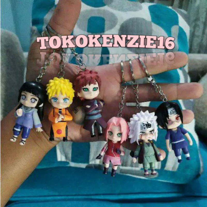 Gantungan kunci/tas Action figure naruto gara sakura hinata itachi dan jiraiya mini