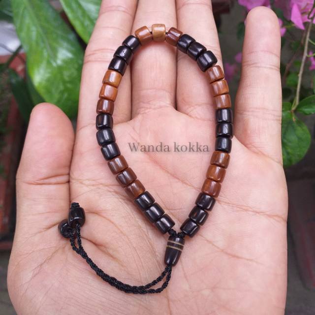 Gelang tasbih kokka kaukah 33 butir kombinasi asli turki