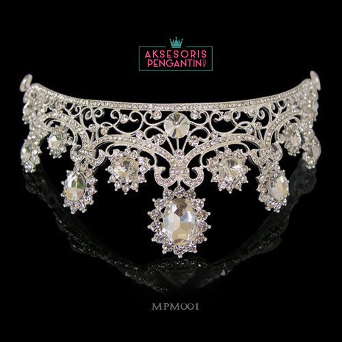 [READY STOCK] AKSESORIS WANITA MAHKOTA PENGANTIN CROWN WEDDING SILVER MPM001