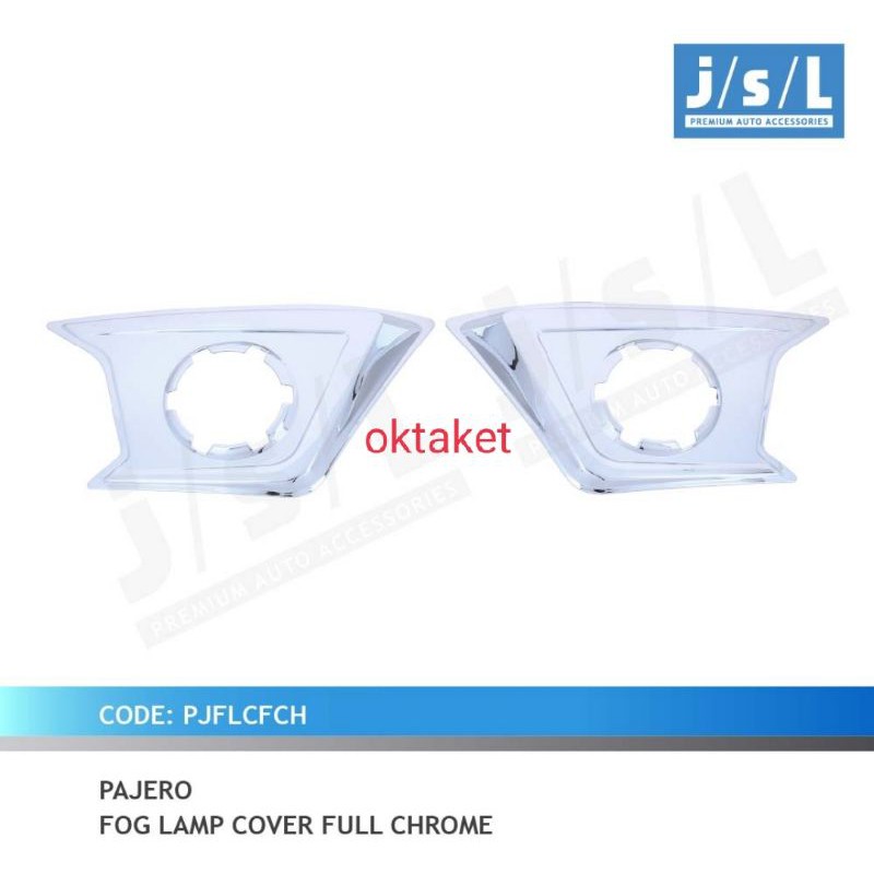 cover foglamp pajero full chrome jsl