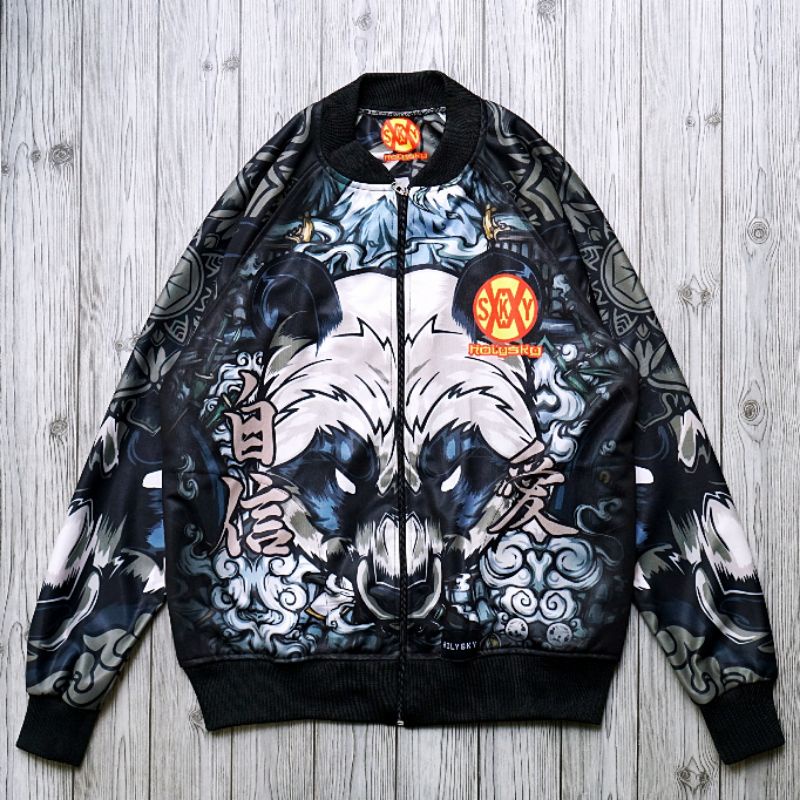 JAKET SUKAJAN BOMBER THE PANDA ART-JAKET PRIA WANITA