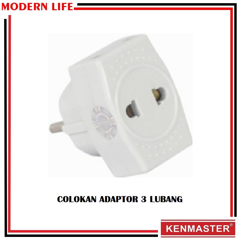 Stop Kontak Colokan 3 Lubang / Over Staker / Adaptor Steker 3 Lubang