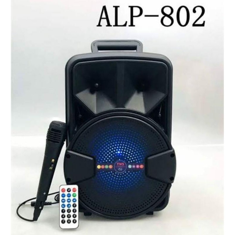 Speaker bluetooth ALP-802 portable super bass pree mic karauke