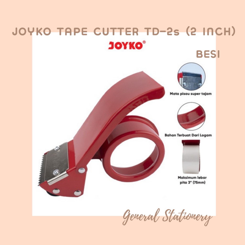 

Joyko Tape Cutter TD-2S / Joyko Dispenser Lakban 2inch (Besi)