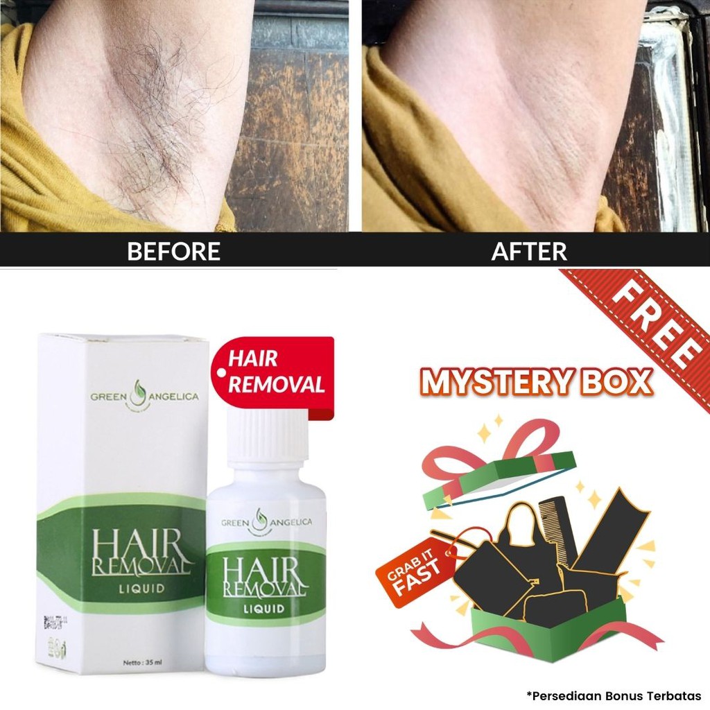 Perontok Bulu Cepat Perontok Bulu Permanen Menghilangkan Bulu Ketiak Tangan Kaki Green Angelica 35ml