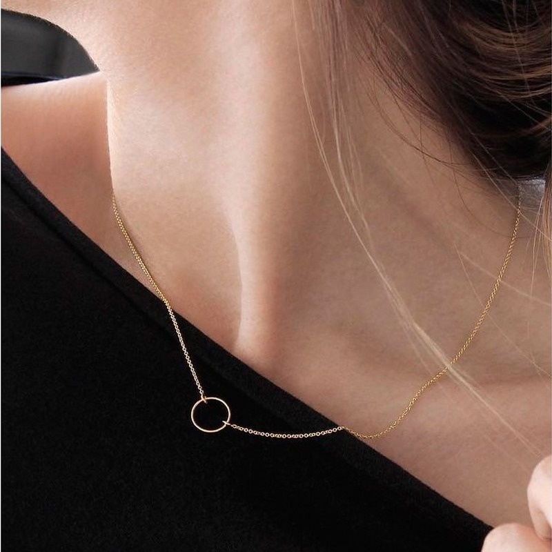 Fashion temperament personality fashion simple circle necklace