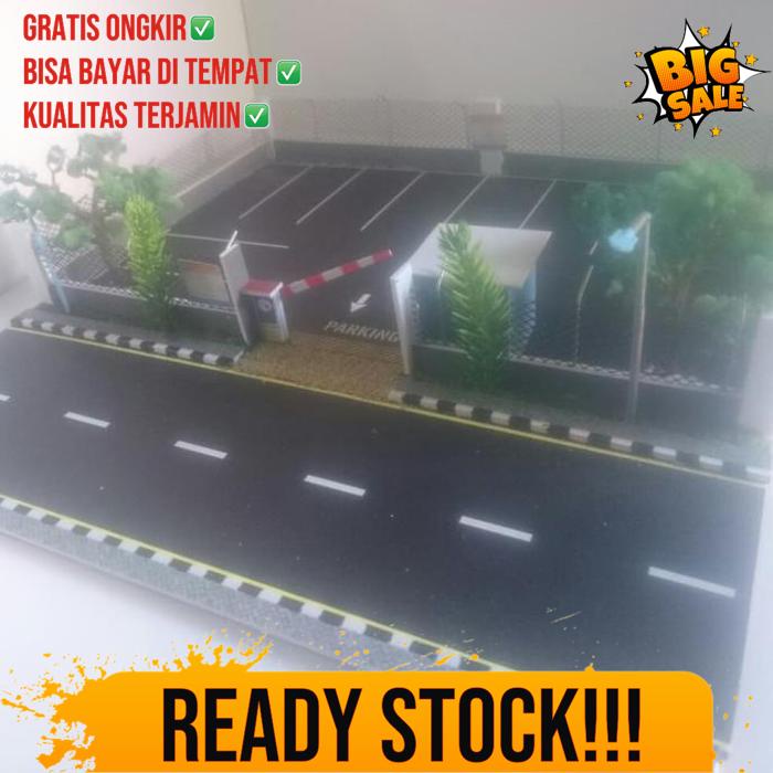 Diorama Parkir Plus Lampu Jalan Dan Lampu Parkir