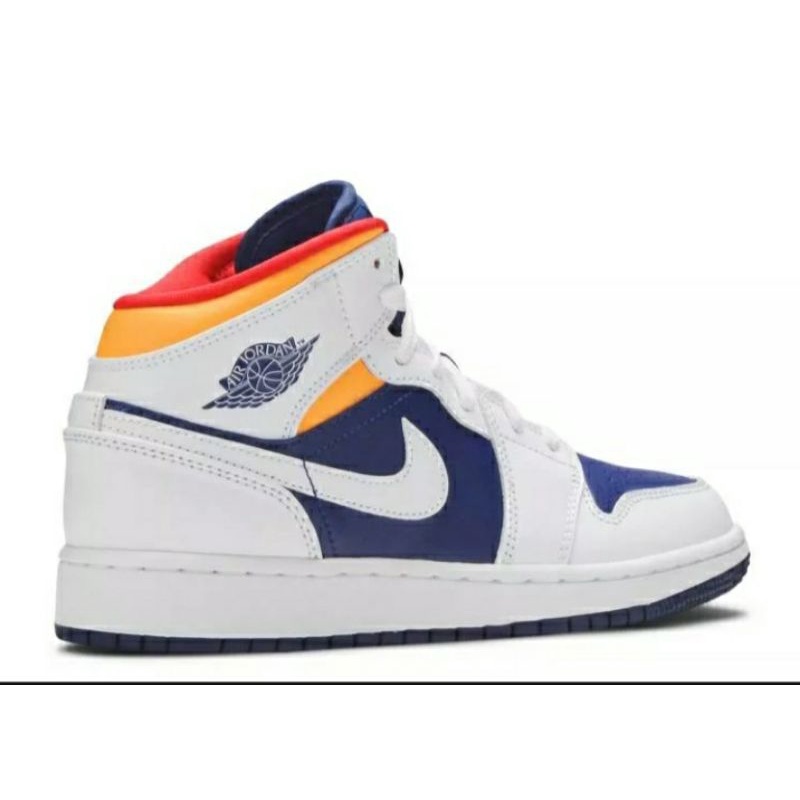 SEPATU JORDAN HIGH PREMIUM RETRO UNISEX SNEAKER WHITE NEVI GOLD SEPATU BASKET ORI PREMIUM 100%