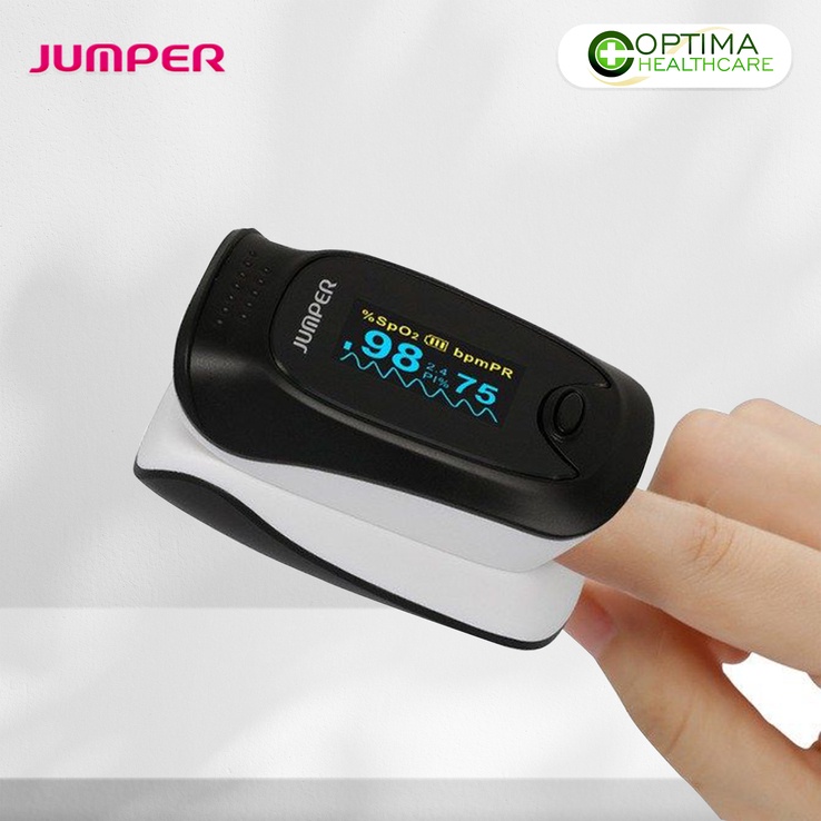 Alat ukur saturasi oksigen - Jumper Fingertip Pulse Oximeter 500D Oled