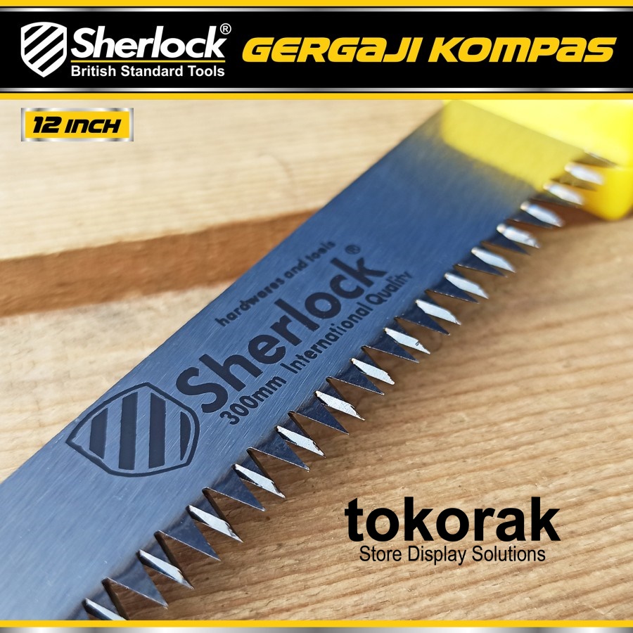 GERGAJI KAYU 12 INCH SHERLOCK GERGAJI KOMPAS COMPASS GERGAJI SERBAGUNA